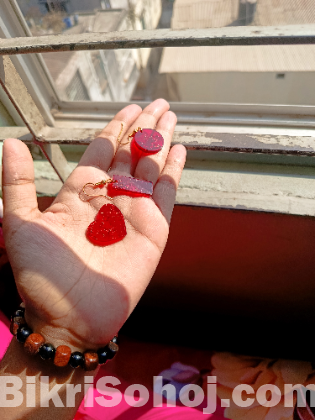 Handmade rasin earrings